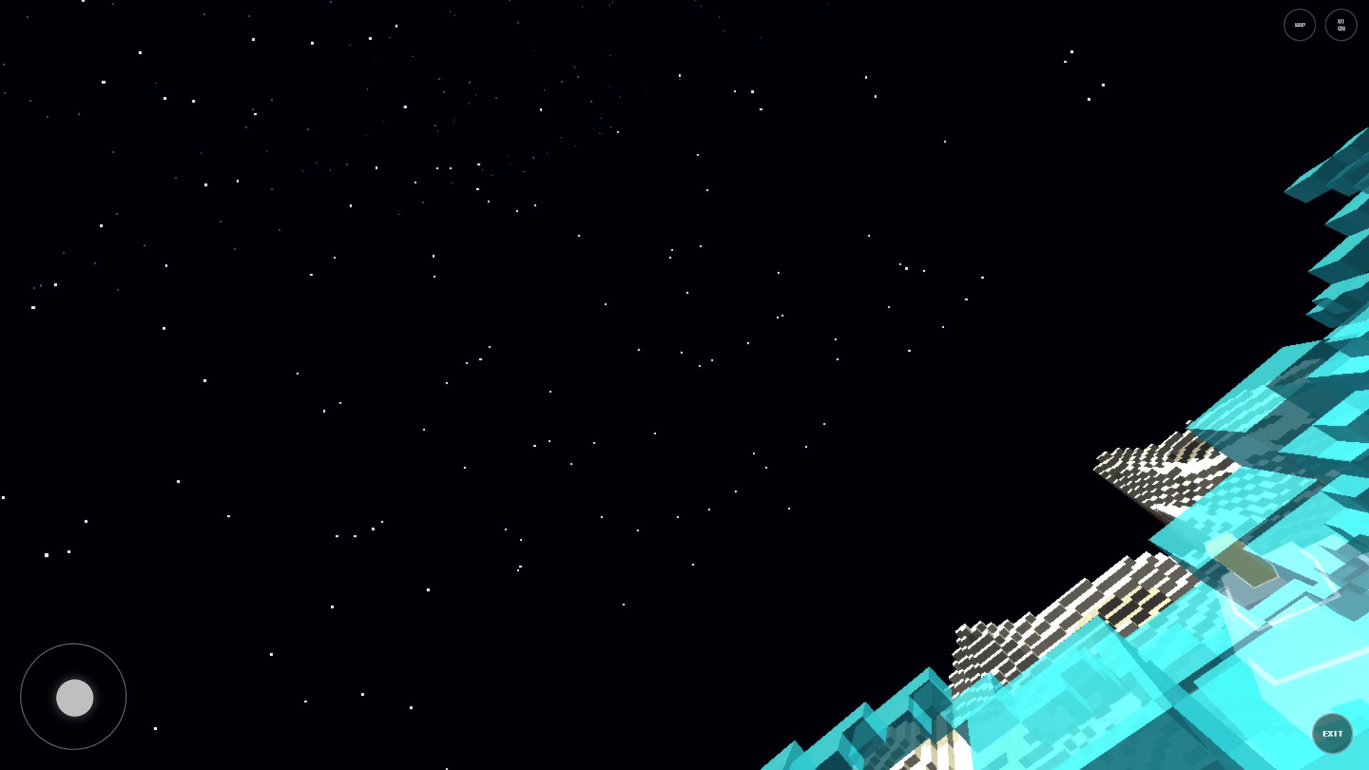 A live Moon Crater session under the black space sky.